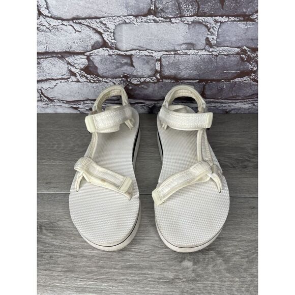 Teva Flatform Universal Mesh Platform Sandals White Mesh Strappy Women 8M US/39 - Picture 15 of 16